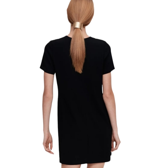 Aritzia Babaton Black Patricio Crepe Tshirt Dress - Picture 9 of 10